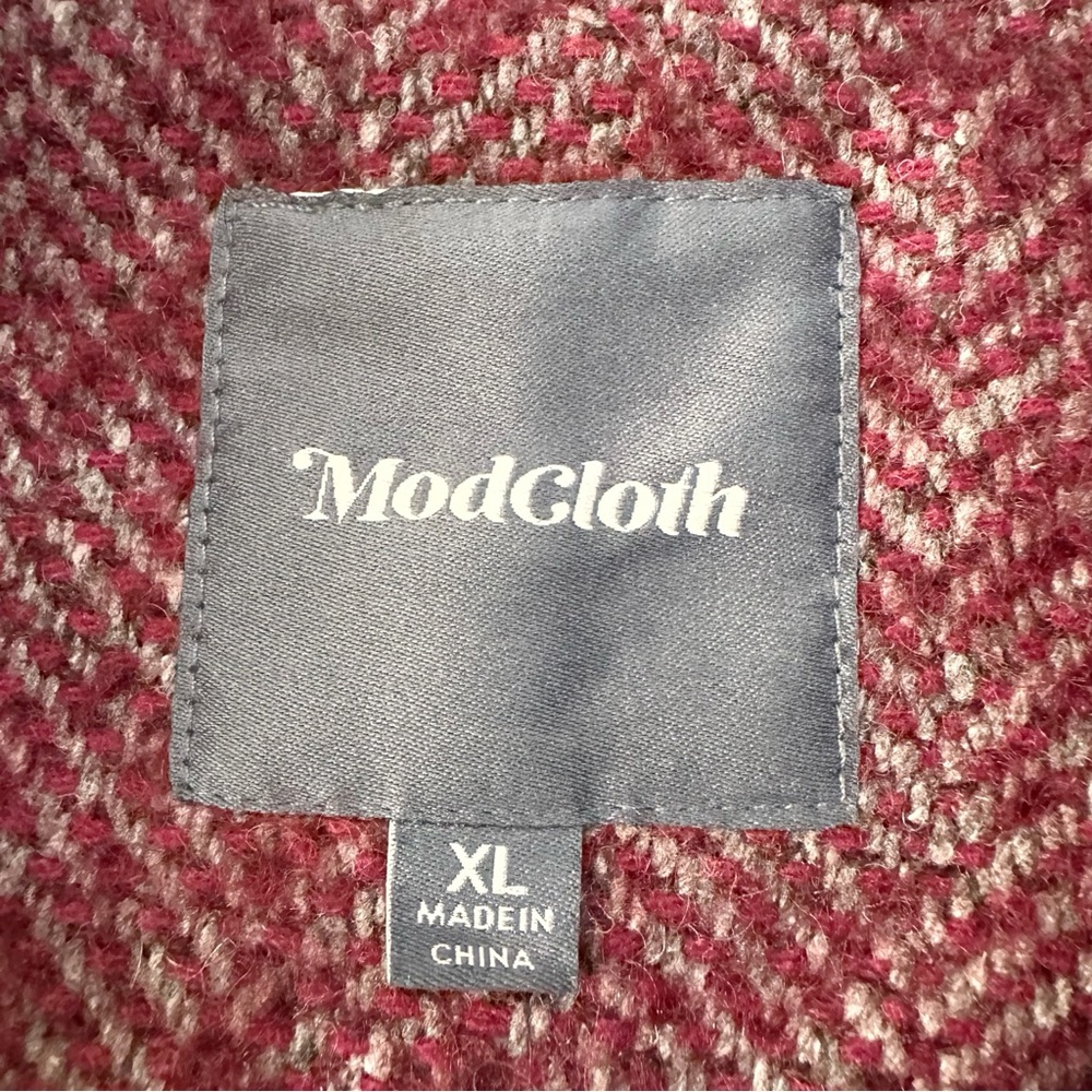 Modcloth Pink Herringbone Cape - Picture 8 of 9